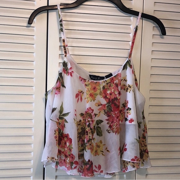 Speed Limit MPH Floral Crop Top - Picture 1 of 5